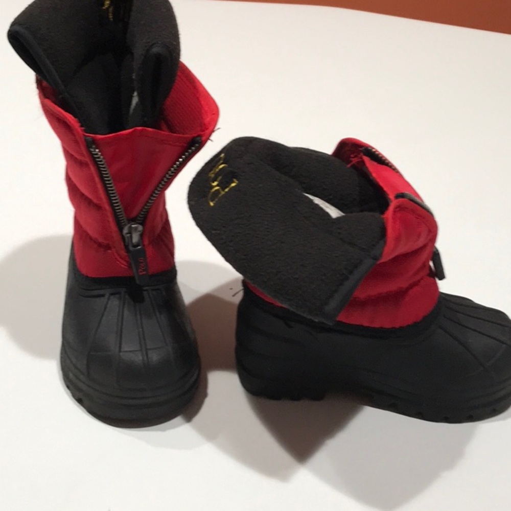 🟠 POLO BY RALPH LAUREN Girl’s Warm Soft Lining Winter Boots, size 5